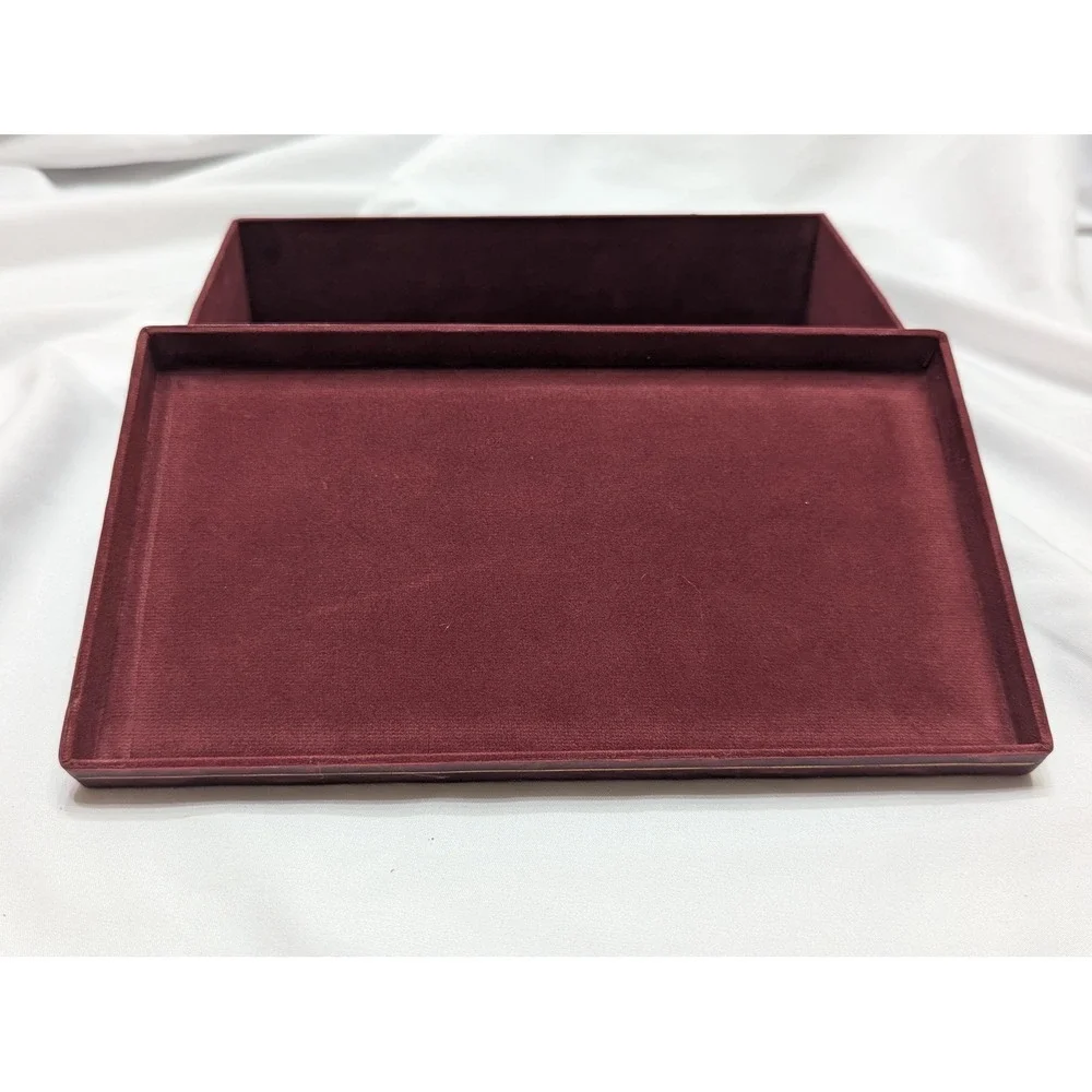 Vintage Signed Leather/Faux Box Set, Hand Tooled Brazilian Storage Boxes